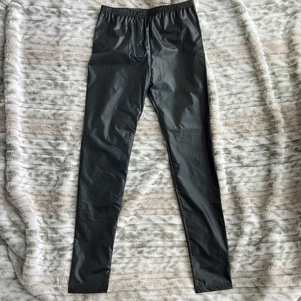 Black Faux-Leather Leggings